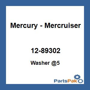 Quicksilver 12-89302; Washer @5 Replaces Mercury / Mercruiser