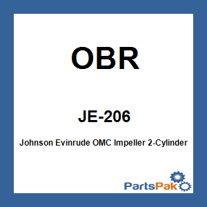 OBR JE-206; Fits Johnson Evinrude OMC Impeller 2-Cylinder 1978 1979 1980 1981 1982 1983 1984 1985 1986 1987 1988 OEM# 396809