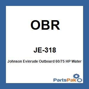OBR JE-318; Fits Johnson Evinrude Outboard 60/75 HP Water Pump Kit 1975-2003 OEM# 432955