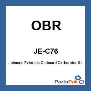 OBR JE-C76; Fits Johnson Evinrude Outboard Carburetor Kit OEM# 439076 V4/V6 Crossflow