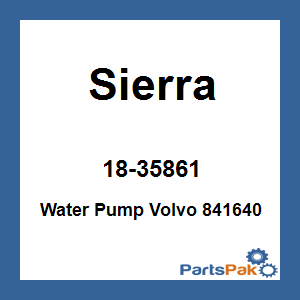 Sierra 18-35861; Water Pump Volvo 841640