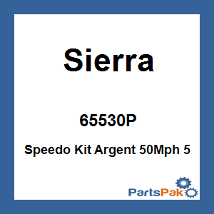 Sierra 65530P; Speedo Kit Argent 50Mph 5