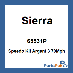 Sierra 65531P; Speedo Kit Argent 3 70Mph
