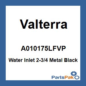 Valterra A010175LFVP; Water Inlet 2-3/4 Metal Black