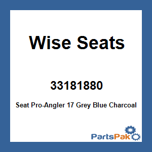 Wise Seats 33181880; Seat Pro-Angler 17 Grey Blue Charcoal