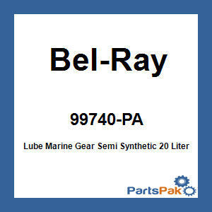 Bel-Ray 99740-PA; Lube Marine Gear Semi Synthetic 20 Liter