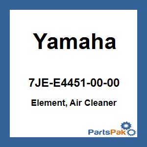 Yamaha 7JE-E4451-00-00 Element, Air Cleaner; 7JEE44510000