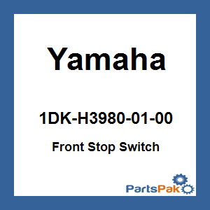 Yamaha 1DK-H3980-01-00 Front Stop Switch; 1DKH39800100