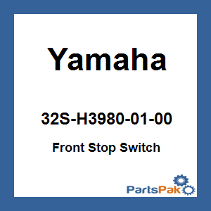 Yamaha 32S-H3980-01-00 Front Stop Switch; 32SH39800100