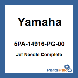 Yamaha 5PA-14916-PG-00 Jet Needle Complete; 5PA14916PG00