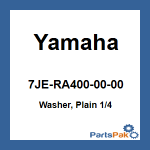 Yamaha 7JE-RA400-00-00 Washer, Plain 1/4; 7JERA4000000