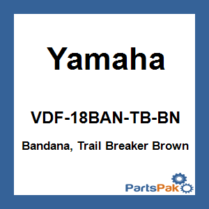 Yamaha VDF-18BAN-TB-BN Bandana, Trail Breaker Brown; VDF18BANTBBN