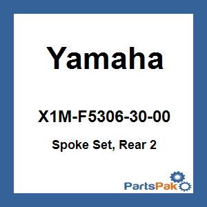 Yamaha X1M-F5306-30-00 Spoke Set, Rear 2; X1MF53063000