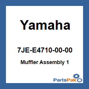 Yamaha 7JE-E4710-00-00 Muffler Assembly 1; 7JEE47100000