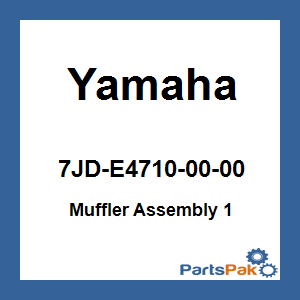 Yamaha 7JD-E4710-00-00 Muffler Assembly 1; 7JDE47100000