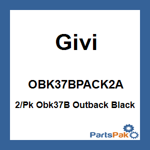 Givi OBK37BPACK2A; 2-Pack Obk37B Outback Black