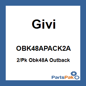 Givi OBK48APACK2A; 2-Pack Obk48A Outback 48 Liter Side Cases (L&R)