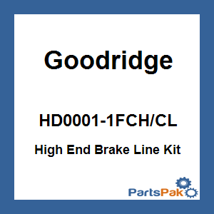 Goodridge HD0001-1FCH/CL; High End Brake Line Kit Softail Non-Abs Front