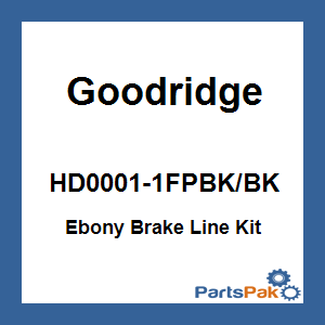 Goodridge HD0001-1FPBK/BK; Ebony Brake Line Kit Softail Single Front