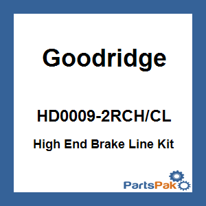 Goodridge HD0009-2RCH/CL; High End Brake Line Kit Dyna Rear