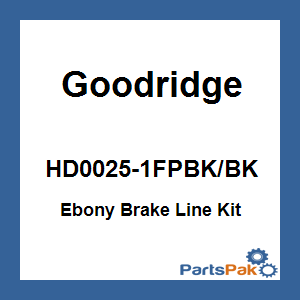 Goodridge HD0025-1FPBK/BK; Ebony Brake Line Kit Softail Single Front