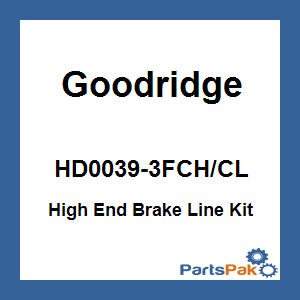 Goodridge HD0039-3FCH/CL; High End Brake Line Kit Dyna Tri-Front