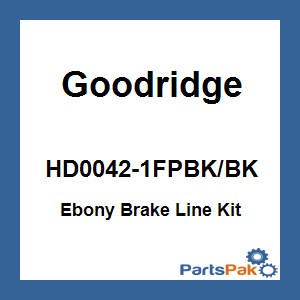Goodridge HD0042-1FPBK/BK; Ebony Brake Line Kit Dyna Single Front