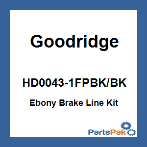 Goodridge HD0043-1FPBK/BK; Ebony Brake Line Kit Softail Single Front