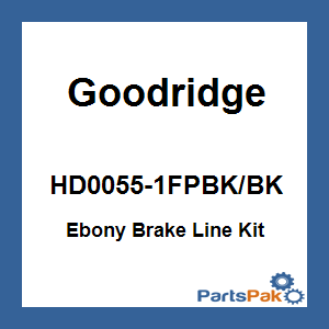 Goodridge HD0055-1FPBK/BK; Ebony Brake Line Kit Softail Single Front