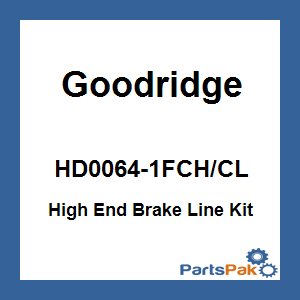 Goodridge HD0064-1FCH/CL; High End Brake Line Kit Dyna Single Front