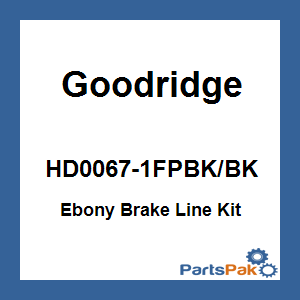 Goodridge HD0067-1FPBK/BK; Ebony Brake Line Kit Sportster Front