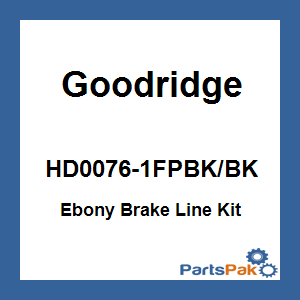 Goodridge HD0076-1FPBK/BK; Ebony Brake Line Kit Dyna Single Front