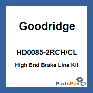 Goodridge HD0085-2RCH/CL; High End Brake Line Kit Softail Rear
