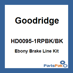 Goodridge HD0095-1RPBK/BK; Ebony Brake Line Kit Dyna Rear