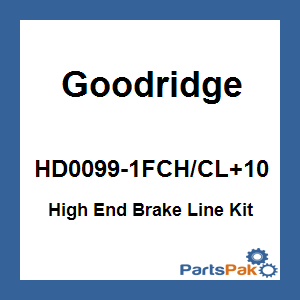 Goodridge HD0099-1FCH/CL+10; High End Brake Line Kit Touring Abs +10
