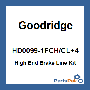 Goodridge HD0099-1FCH/CL+4; High End Brake Line Kit Touring Abs +4