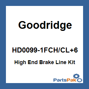 Goodridge HD0099-1FCH/CL+6; High End Brake Line Kit Touring Abs +6