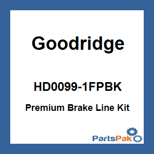 Goodridge HD0099-1FPBK; Premium Brake Line Kit Touring Abs Black