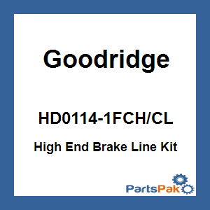 Goodridge HD0114-1FCH/CL; High End Brake Line Kit Softail Abs Front