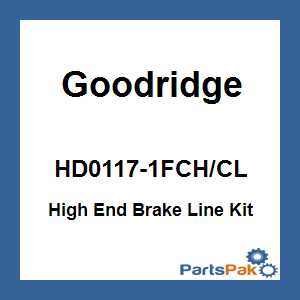 Goodridge HD0117-1FCH/CL; High End Brake Line Kit Softail Abs Front