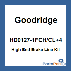 Goodridge HD0127-1FCH/CL+4; High End Brake Line Kit Touring Abs +4