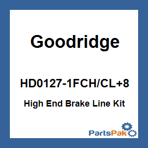 Goodridge HD0127-1FCH/CL+8; High End Brake Line Kit Touring Abs +8