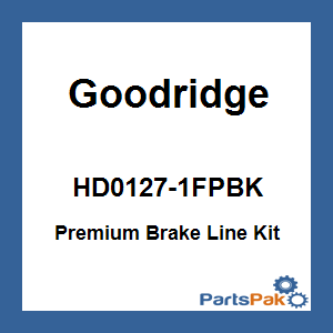 Goodridge HD0127-1FPBK; Premium Brake Line Kit Touring Abs Black