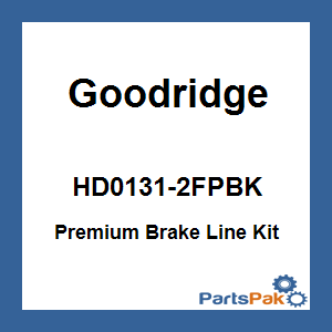 Goodridge HD0131-2FPBK; Premium Brake Line Kit Dyna Front Upper Black