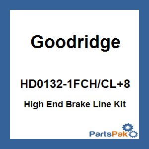 Goodridge HD0132-1FCH/CL+8; High End Brake Line Kit Touring Abs +8