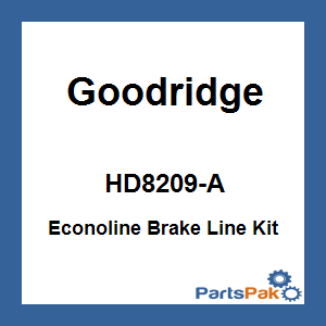 Goodridge HD8209-A; Econoline Brake Line Kit Dyna Single Front