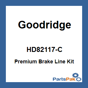 Goodridge HD82117-C; Premium Brake Line Kit Softail Abs Front Clear