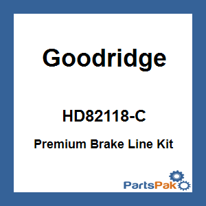 Goodridge HD82118-C; Premium Brake Line Kit Softail Abs Front Clear