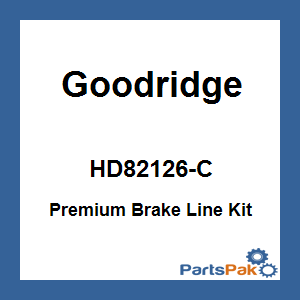 Goodridge HD82126-C; Premium Brake Line Kit Softail Abs Front Clear
