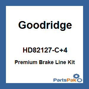Goodridge HD82127-C+4; Premium Brake Line Kit Touring Abs Clear +4